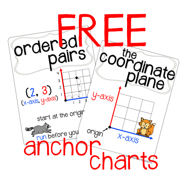 FREE coordinate graphing anchor charts