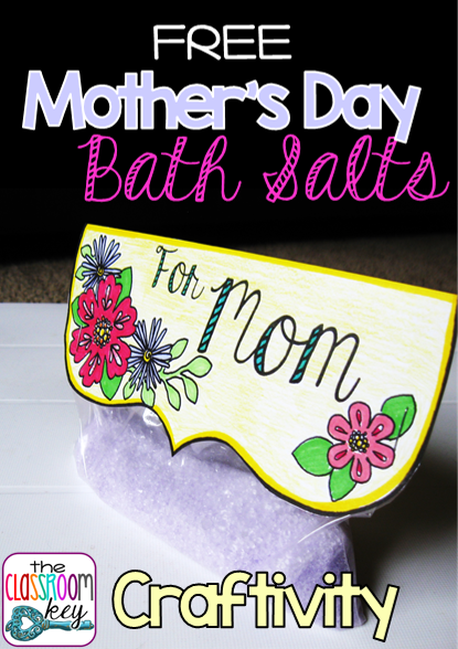 FREE Mother's Day bath salts craftivity