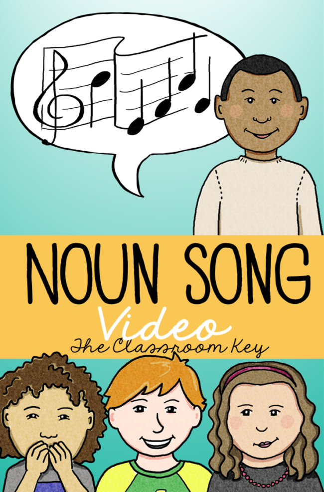 noun-song-pin Use this free song and video to teach students about nouns, great for 1st, 2nd, and 3rd grade!