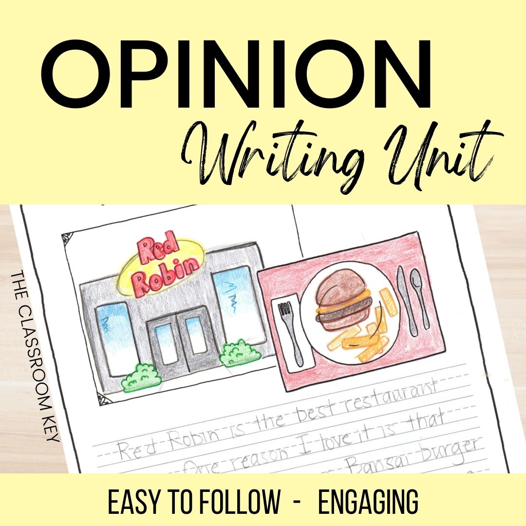 opinion writing unit for 2nd or 3rd grade
