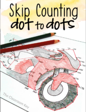 Counting and Skip Counting Dot to Dots - fun math practice for 2nd grade Common Core standards #skipcounting #2ndgrade