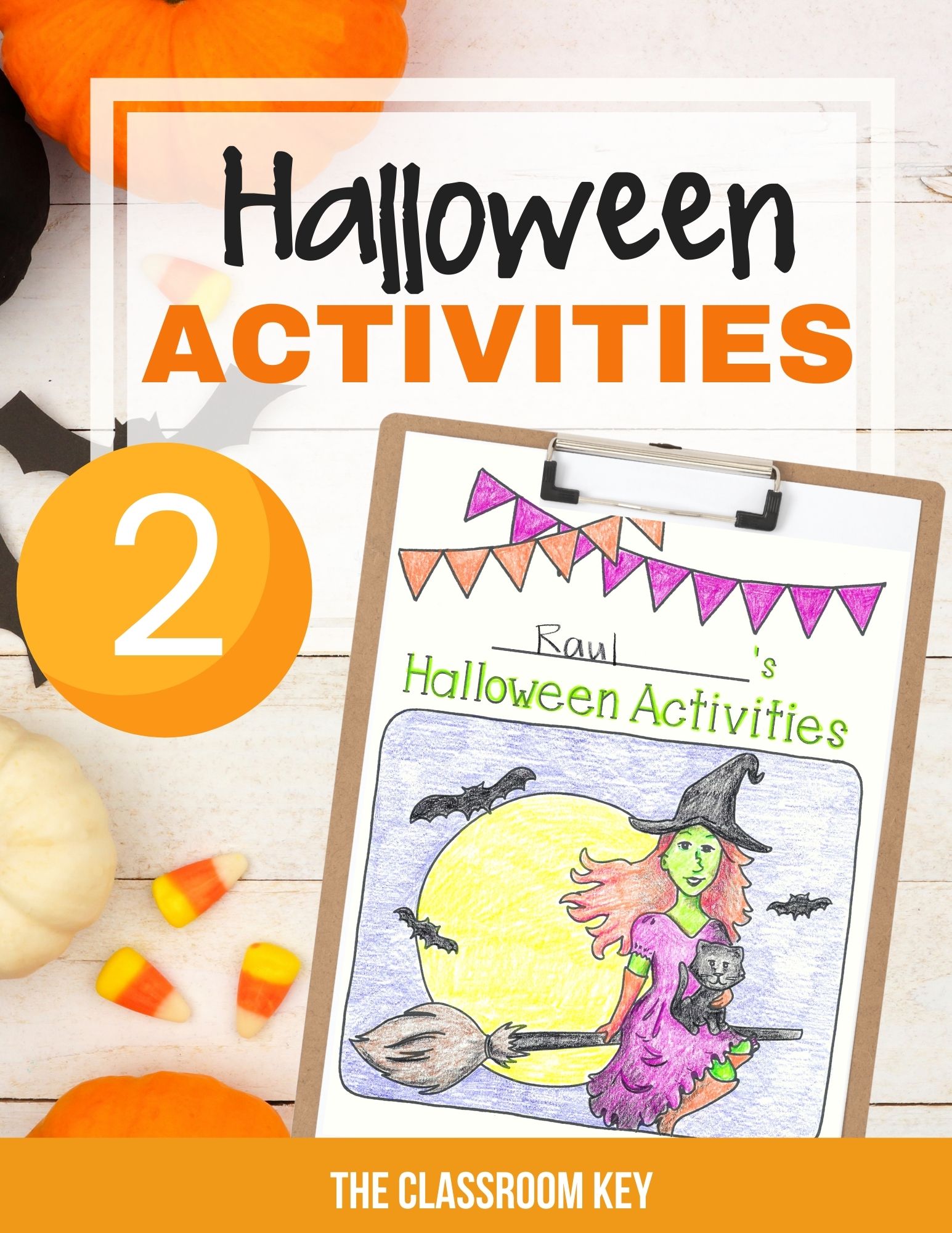 Reading, writing, and math review activities for 2nd grade with a Halloween theme. Use for morning work, earlier finishers, distance learning, and review