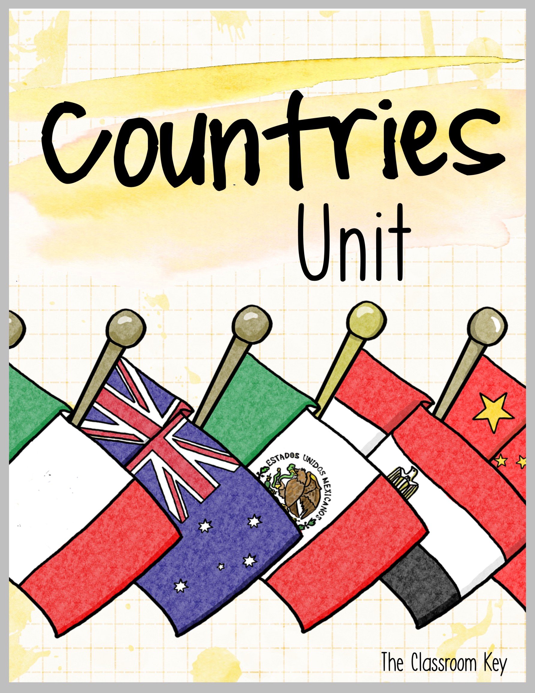 Countries Unit - easily teach the culture and geography of 5 countries with engaging powerpoint lessons and projects