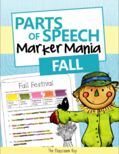 Teach parts of speech so they stick! These color coding activities are no prep, print and go and are perfect for 2nd and 3rd graders. Themes include fall, Thanksgiving, and Halloween