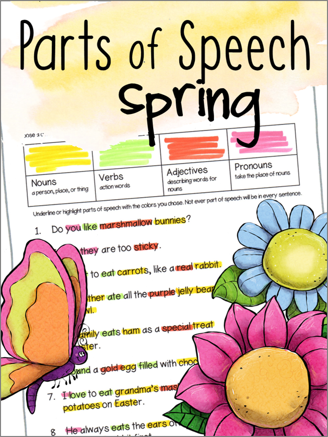 Parts of Speech Spring The Classroom Key