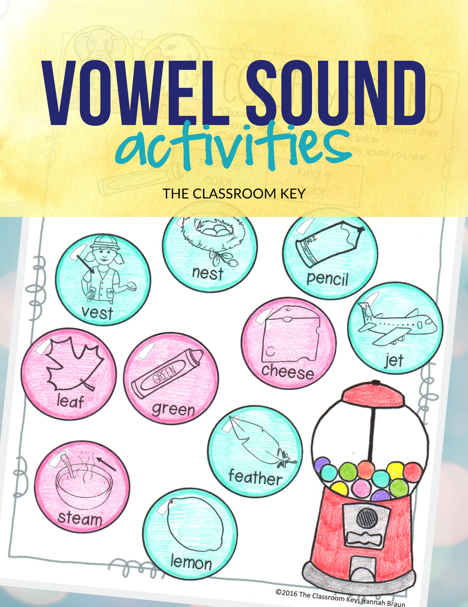 Teach long and short vowel sounds with fun activities, posters, a mini book, and assessments. Perfect for 1st grade or 2nd grade. Addresses Common Core standards RF.1.2.A and RF.2.3.A