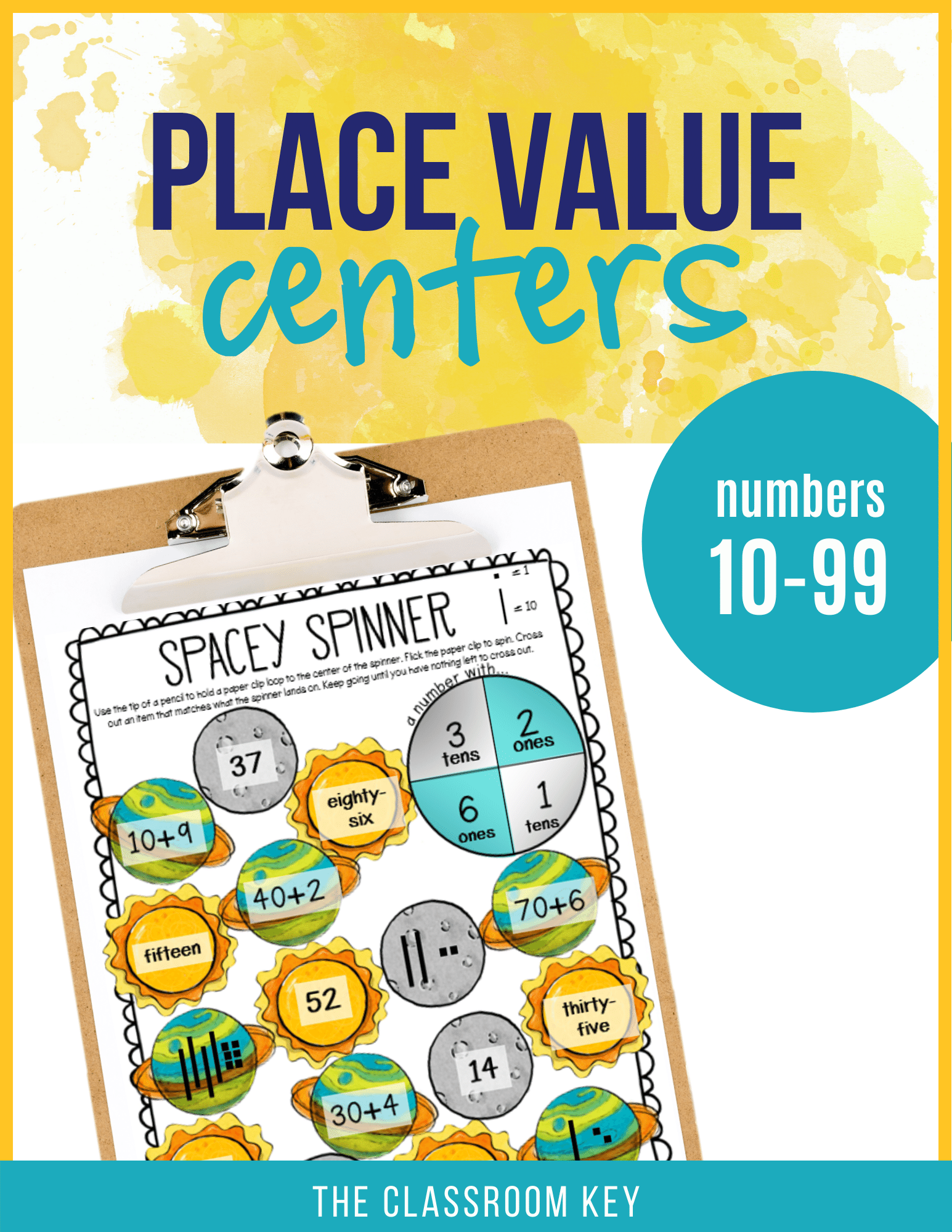 Teach place value the fun way with math center activities. These games focus on the numbers 10-99, perfect for 1st grade. Skills include tens and ones, base-10 models, expanded form, number words, and decomposing numbers. Common Core skills addressed are 1.NBT.B.2, 1.NBT.B.2.A, 1.NBT.B.2.B, 1.NBT.B.2.C