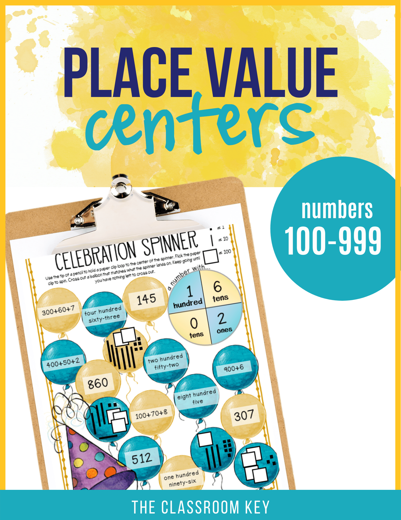 Teach place value concepts for 3-digit numbers with this set of 25 engaging math center activities. Prep is easy! Just print and laminate or place in a wipe-off pouch. Perfect for 2nd grade. Addresses Common Core standards 2.NBT.A.1 and 2.NBT.A.3