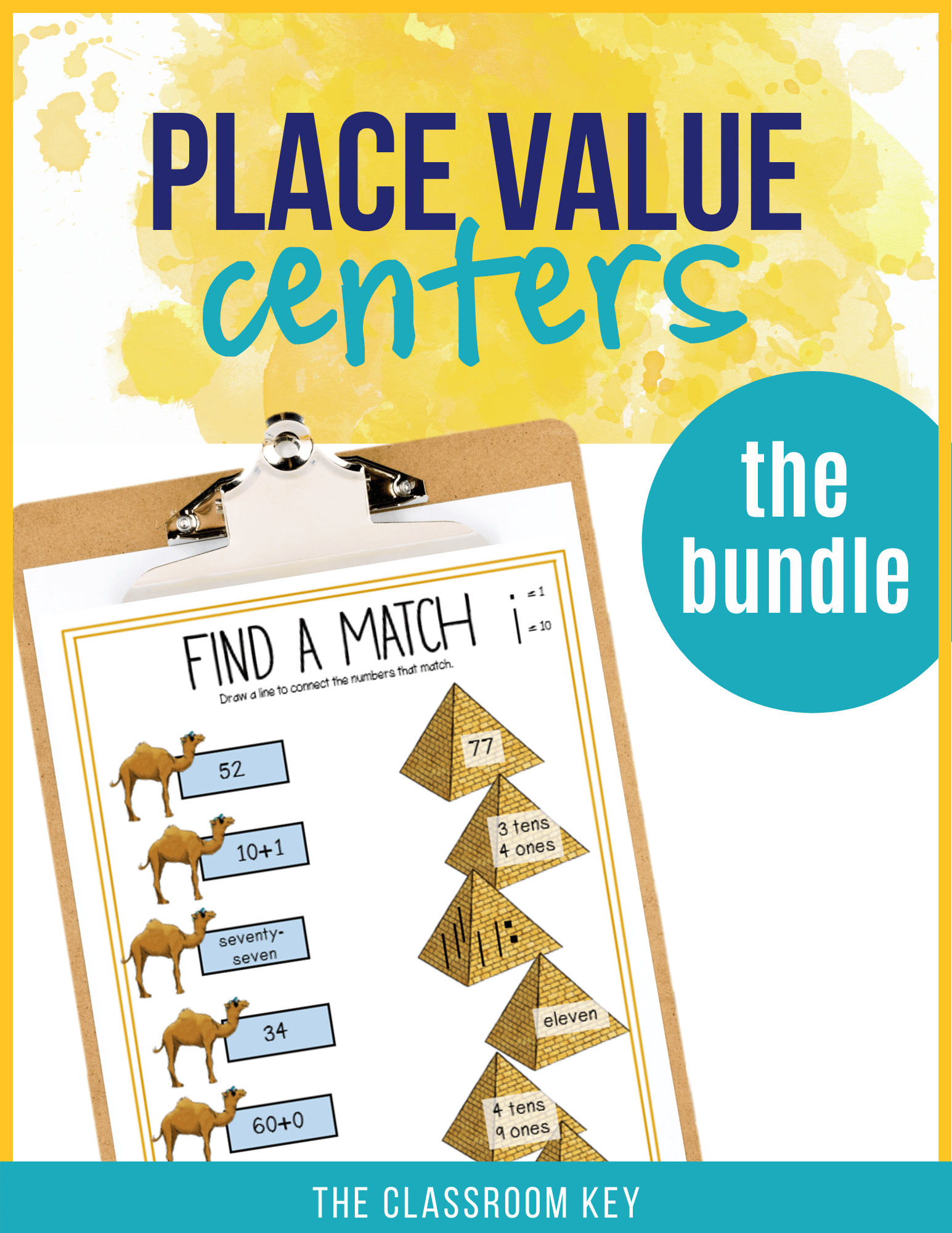Help all of your students master place value concepts with this differentiated bundle of math center activities. Concepts covered include number words, teen numbers, ones, tens, and hundreds, base 10 block models, expanded form, and numerals. Aligned to Common Core standards for numbers in base ten. Perfect for 1st or 2nd graders