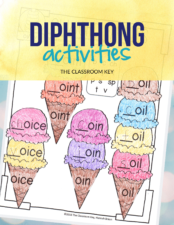 Improve reading skills with worksheets, activities, posters, manipulatives, and an assessment on diphthongs including au, aw, oi, oy, ou, ow and oo. Appropriate for 2nd or 3rd grade. Addresses Common Core standards RF.2.3.B, RF.2.3.E, and RF.3.3.C