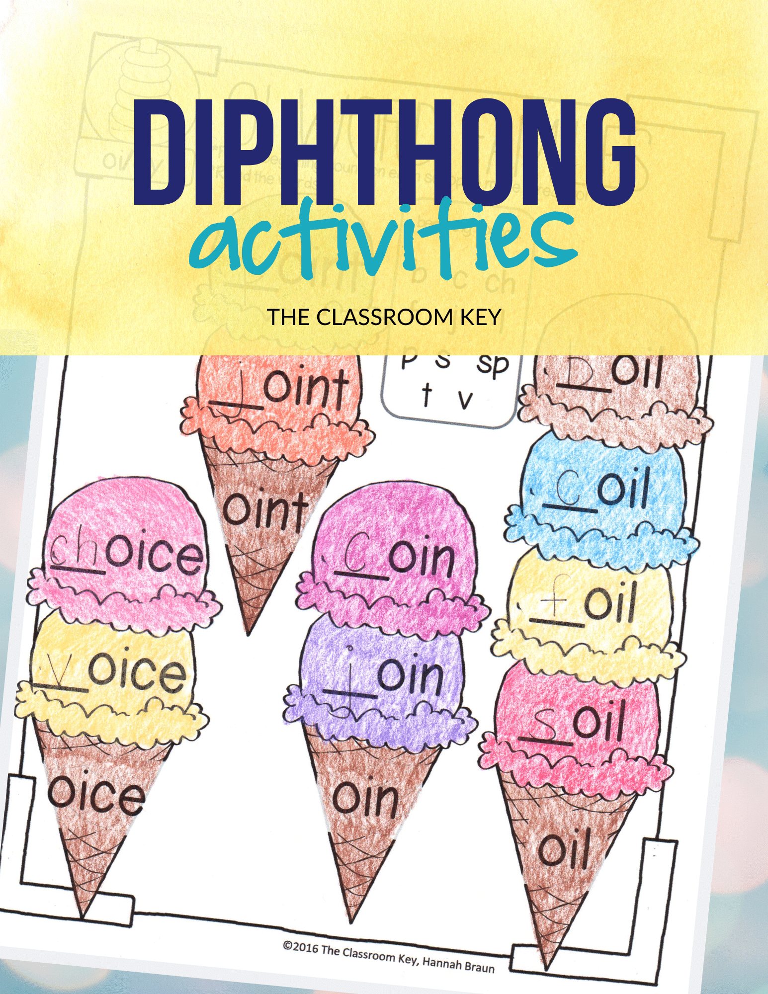 Improve reading skills with worksheets, activities, posters, manipulatives, and an assessment on diphthongs including au, aw, oi, oy, ou, ow and oo. Appropriate for 2nd or 3rd grade. Addresses Common Core standards RF.2.3.B, RF.2.3.E, and RF.3.3.C