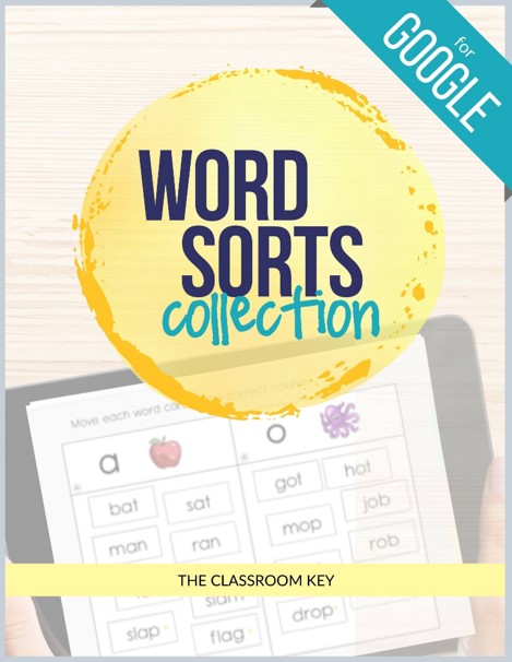 Teach spelling and phonics skills with digital word sorts for use in Google classroom
