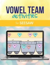 vowel teams activities for seesaw